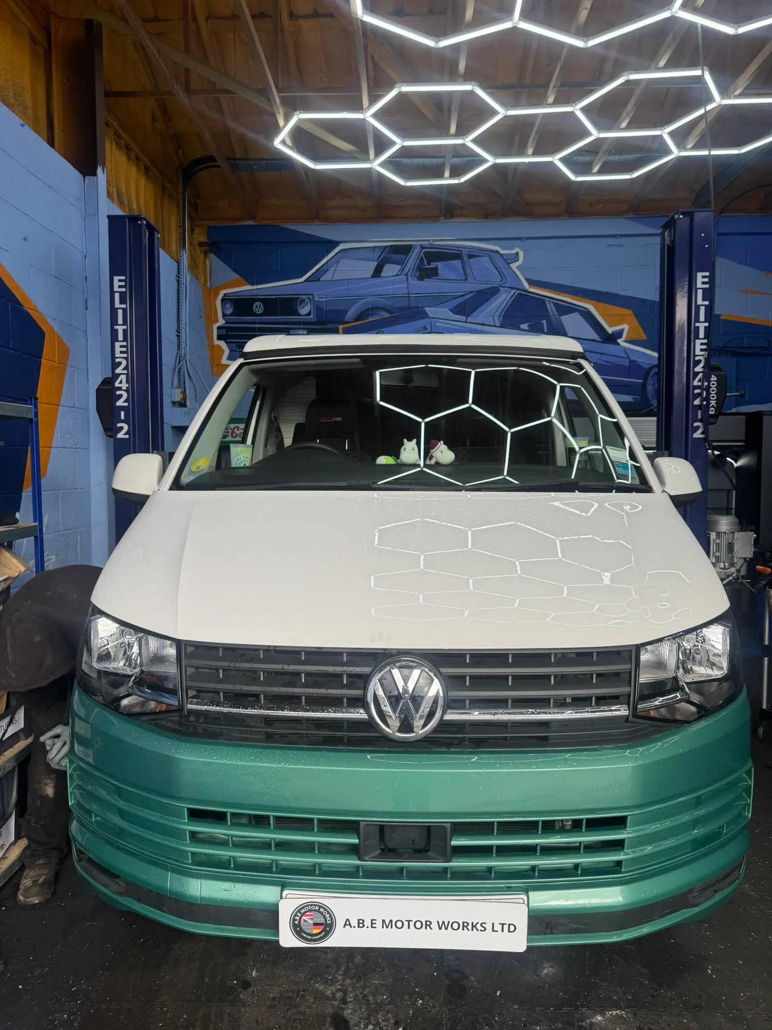 green and white vw