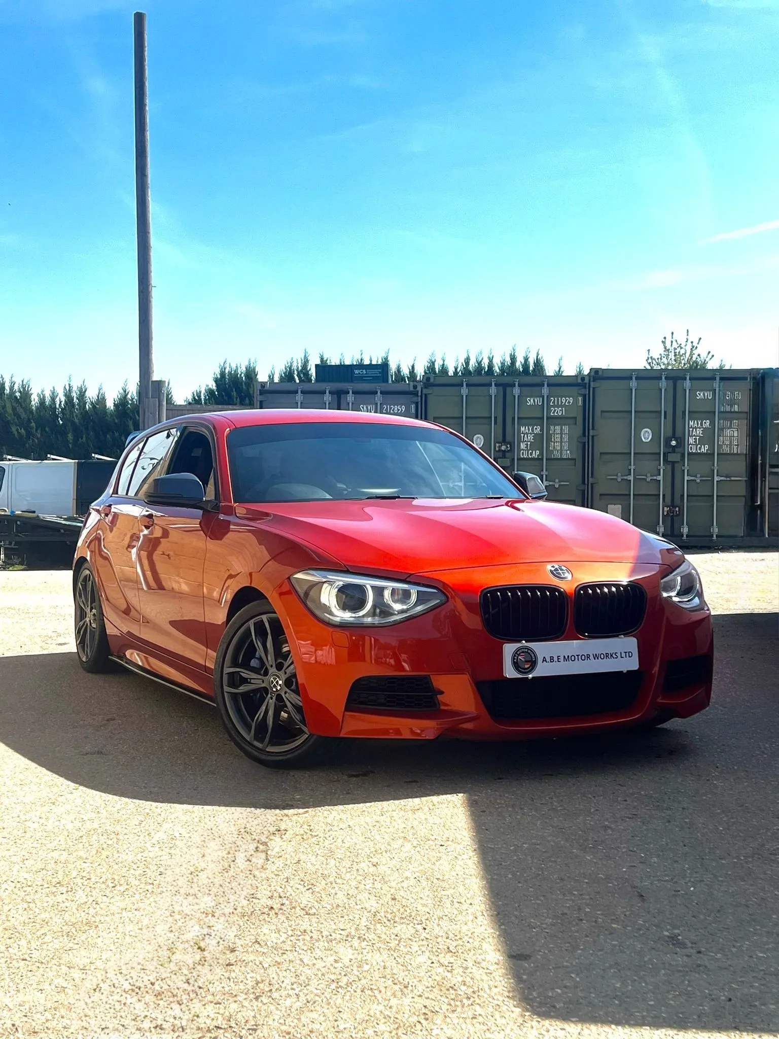 red car to the side